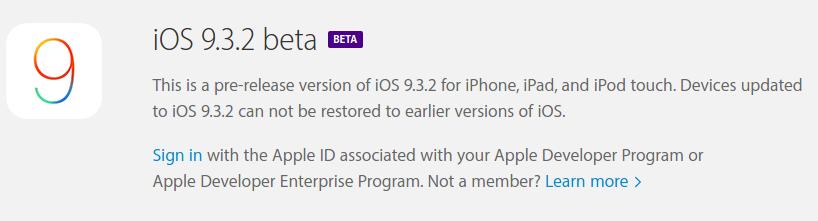 iOS 9.3.2 beta